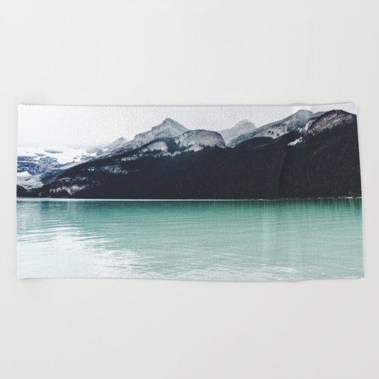 Lake Louise Reflections Beach Towel