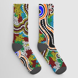 Authentic Aboriginal Art - 4 Socks