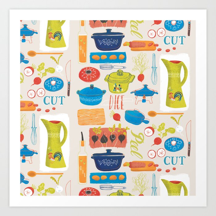 Vintage Kitchen Art Print By Melissaiwai Society6
