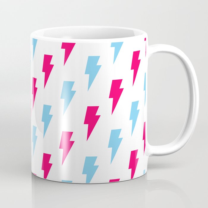 Lightning Bolt pattern - blue and pink Coffee Mug