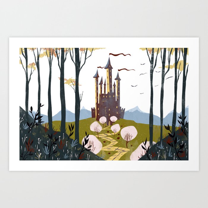 The castle in the valley Art Print