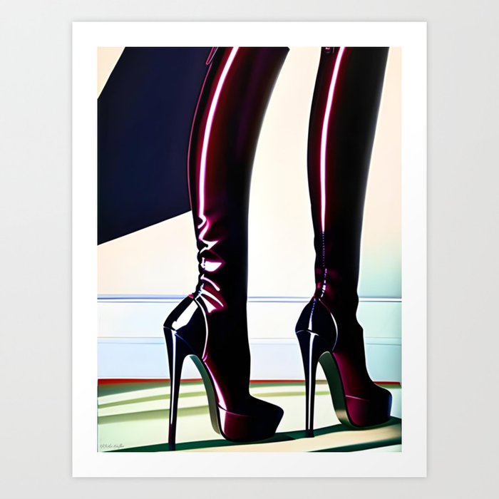 Purple Boots of Desire - Boot Worship Series Art Print