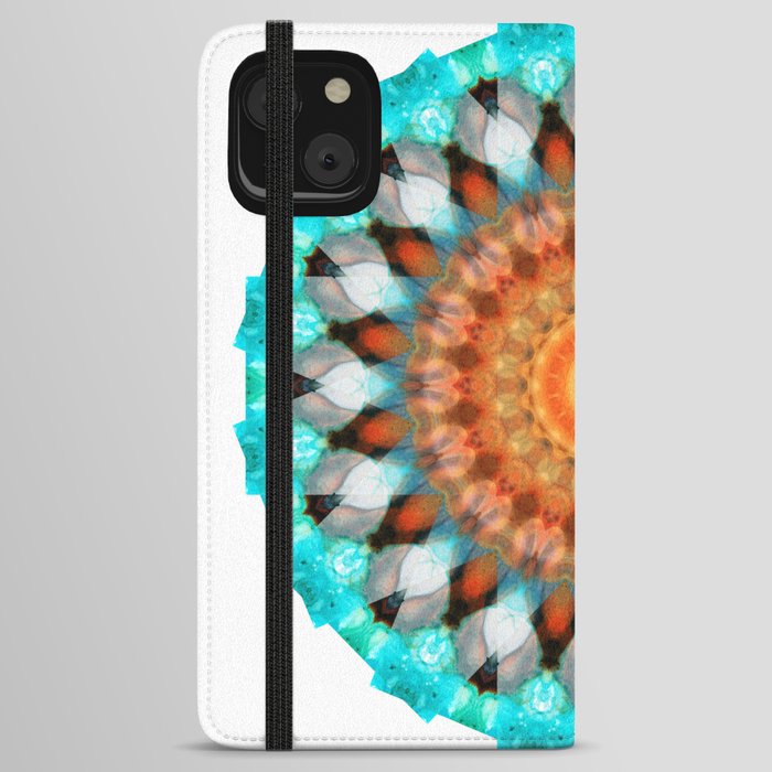 Colorful Bright Mandala Art - Tribal Wisdom iPhone Wallet Case