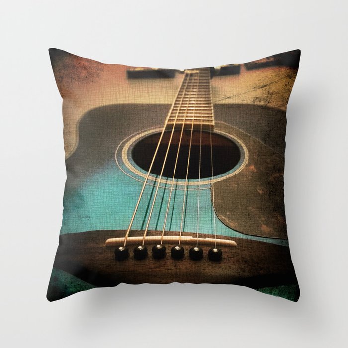 Midnight Strum Throw Pillow