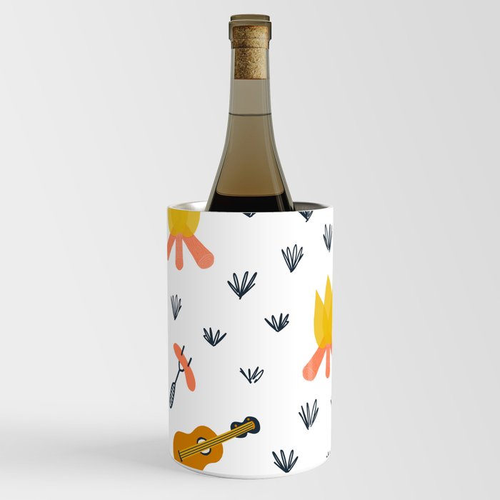 Campfire Bonfire Pattern Wine Chiller