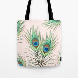 Unique Peacock Feathers Pattern Tote Bag
