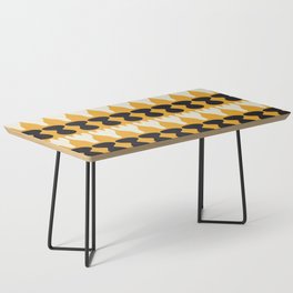 Black and white in yellow repeat pattern Coffee Table