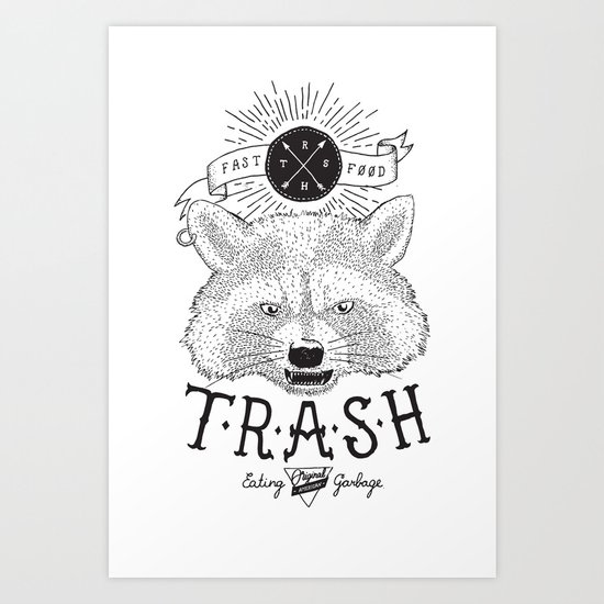 Eating trash Art Print