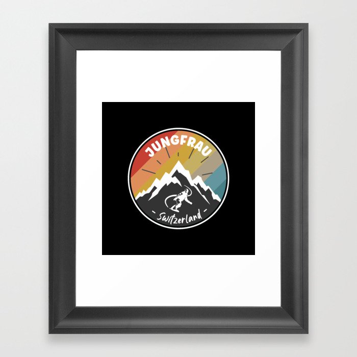 Snowboard Jungfrau Switzerland Framed Art Print