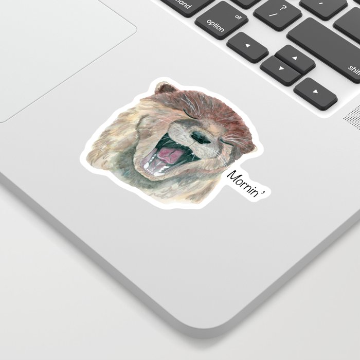 Sleepy Otter  Sticker