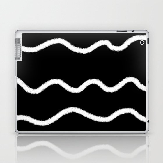 Black and white curves Laptop & iPad Skin