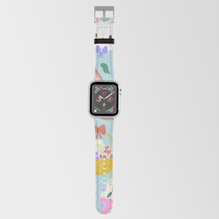 Happy Easter Cute Rabbits Collection Apple Watch Band