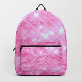 Glitter Pink Sparkly Background Pink Sparkles Shimmer Print Art Decor Backpack