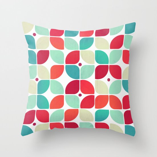 Vintage Garden Pattern Throw Pillow