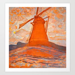 Piet Mondrian - Windmill - Abstract Painting Art Print