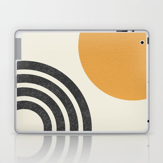 Mid century modern Sun & Rainbow Laptop & iPad Skin