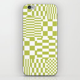Glitchy Checkers // Apple Blossom iPhone Skin