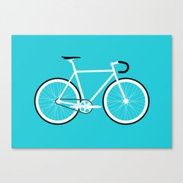 Turquoise Fixed Gear Road Bike Canvas Print
