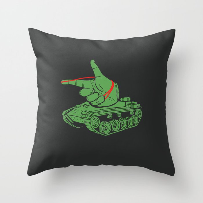 Rubber Artillery Throw Pillow