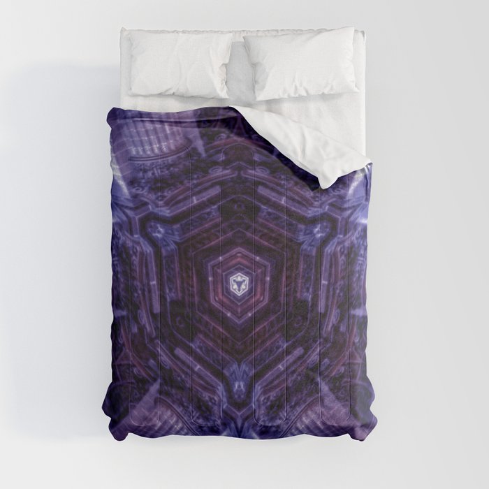 Sacred Geometry Art - Singularity - Purple Comforter