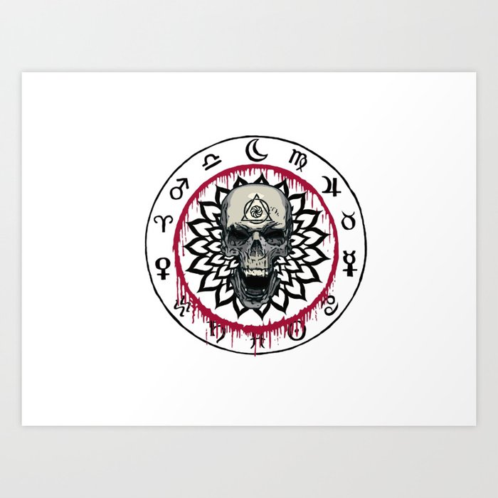 Wallpaper Infinity Skull Mandala Art Print By Obliqueinc Society6 Free HD