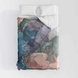 Heavenly Pastels 2: Original Abstract Ink Painting Duvet Cover