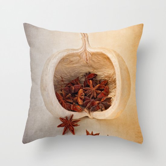 STAR ANISE Throw Pillow