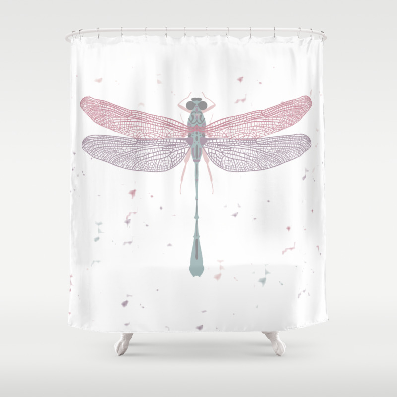 dragonfly shower curtain