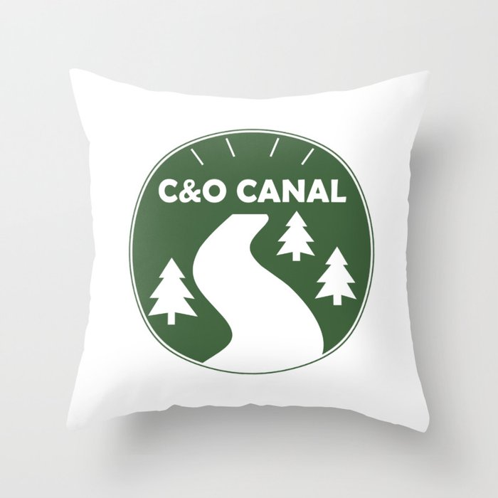C&O Canal Towpath Throw Pillow