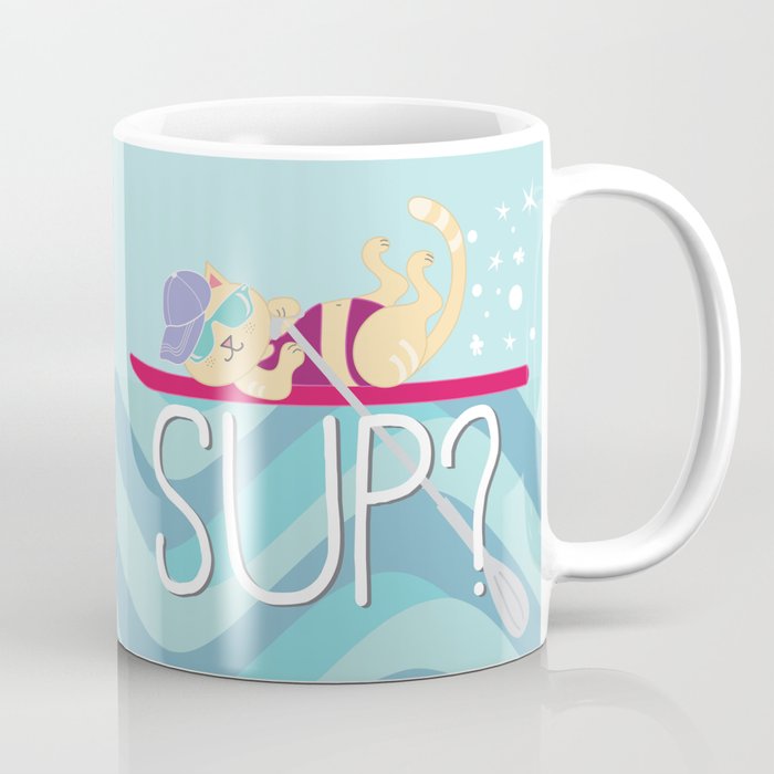 SUP Cat Coffee Mug