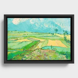 Vincent van Gogh "Wheat Fields after the Rain" Framed Canvas