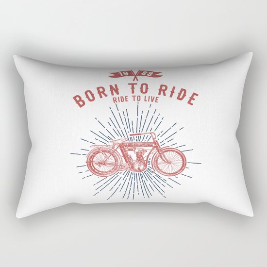 BORN TO RIDE Rectangular Pillow