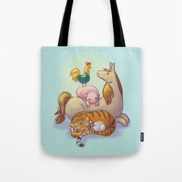 Zodiac Family Portrait Tote Bag