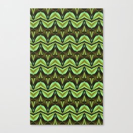 Green Geometry: A Horizontal Abstract Pattern Canvas Print