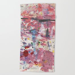 Abstract Pink Beach Towel
