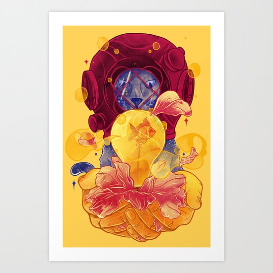 La Lumiere (Yellow) Art Print