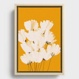 Flowers In Tangerine Framed Canvas