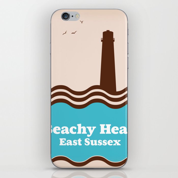 Beachy head East Sussex travel poster iPhone Skin