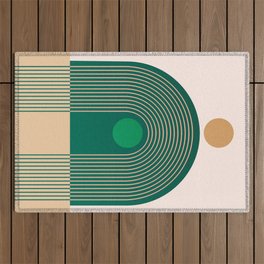 Abstraction_SUNSHINE_SULIGHT_GREEN_NATURE_LINE_ART_0316A Outdoor Rug