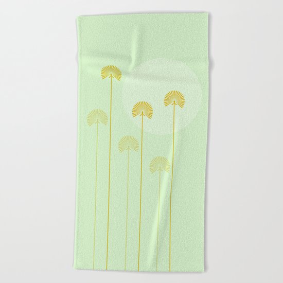 milk with mint Beach Towel