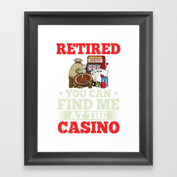 Casino Slot Machine Game Chips Card Player Framed Art Print