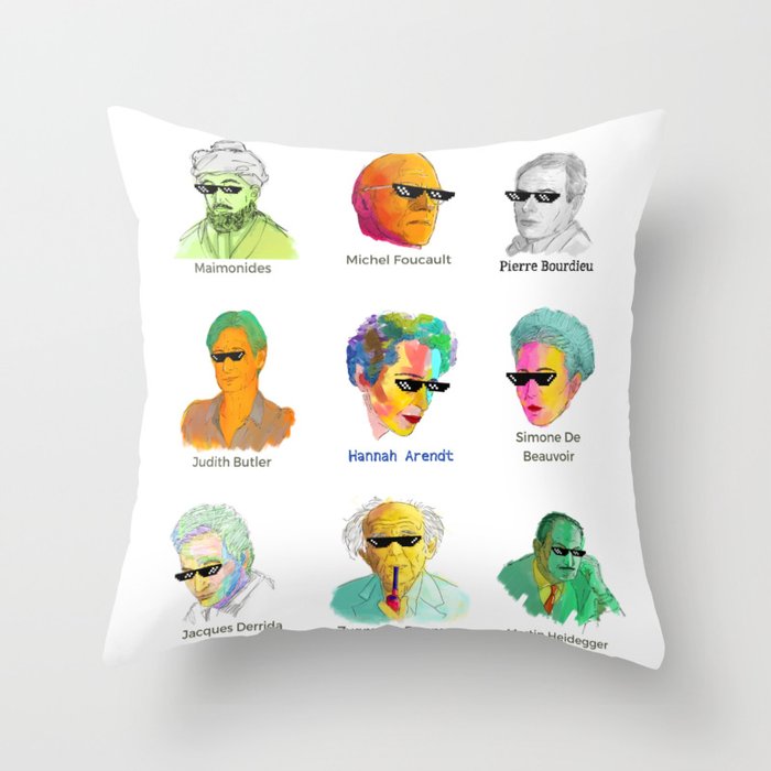 Philosophers Thug Life Throw Pillow