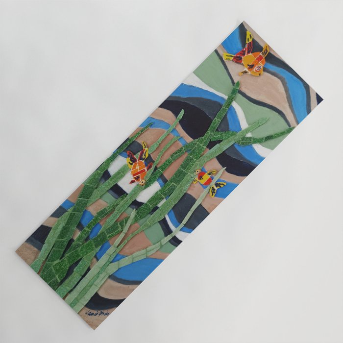 Fish and Reeds Yoga Mat