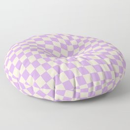 Check V - Lilac Twist — Checkerboard Print Floor Pillow