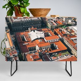 Mexico Photography - Mexican City Seen From Above Credenza