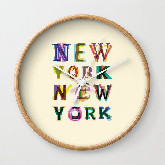 New York New York Wall Clock
