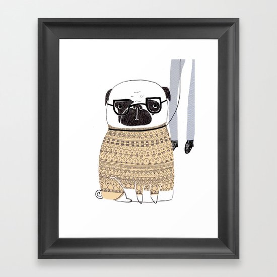 Pug Framed Art Print