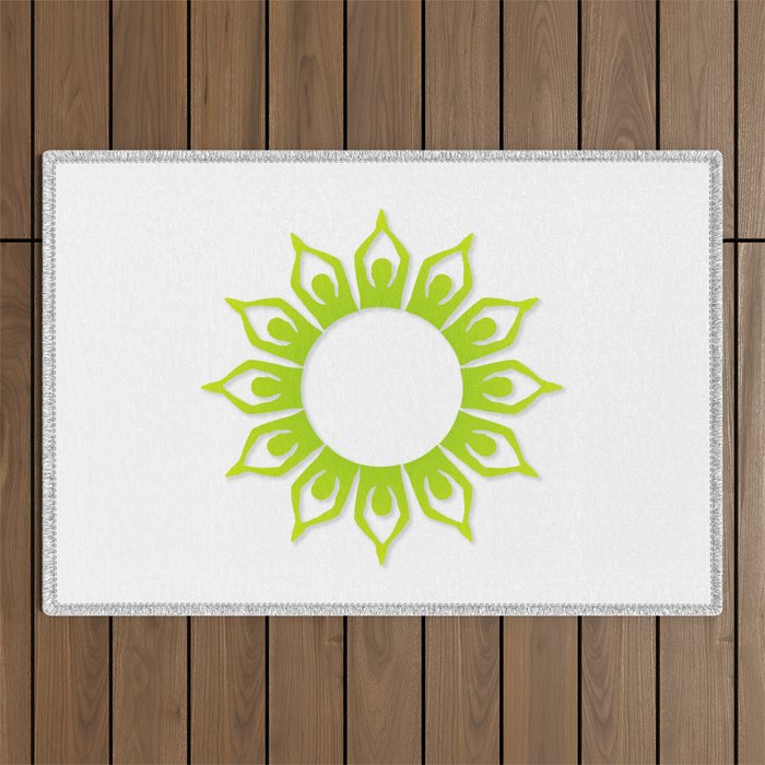 Yoga and sun salutation Outdoor Rug