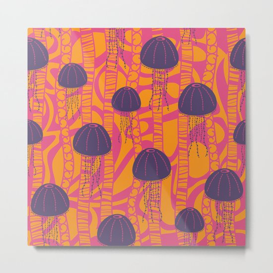 Jiving Jellies Metal Print