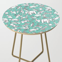 origami animal ditsy mint Side Table